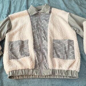 Shein Lightweight Teddy Bear Fleece Jacket Women's Size M